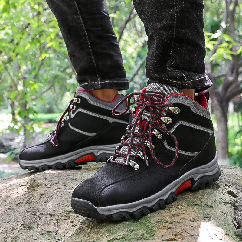 Men Shoes High Top Boot  Outdoor Hiking Boots Men Suede Trekking Rainproof Tactical Combat Military Boots - 6