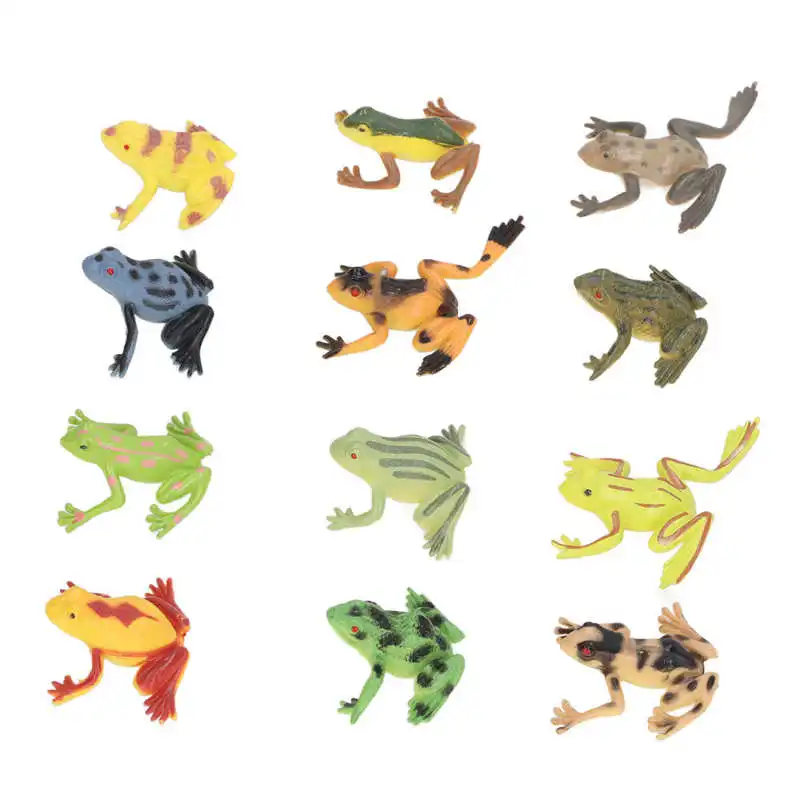12pcs Simulated Animal Figurine Model Children Home Vivid Animal Figure Decoration Educational Toy