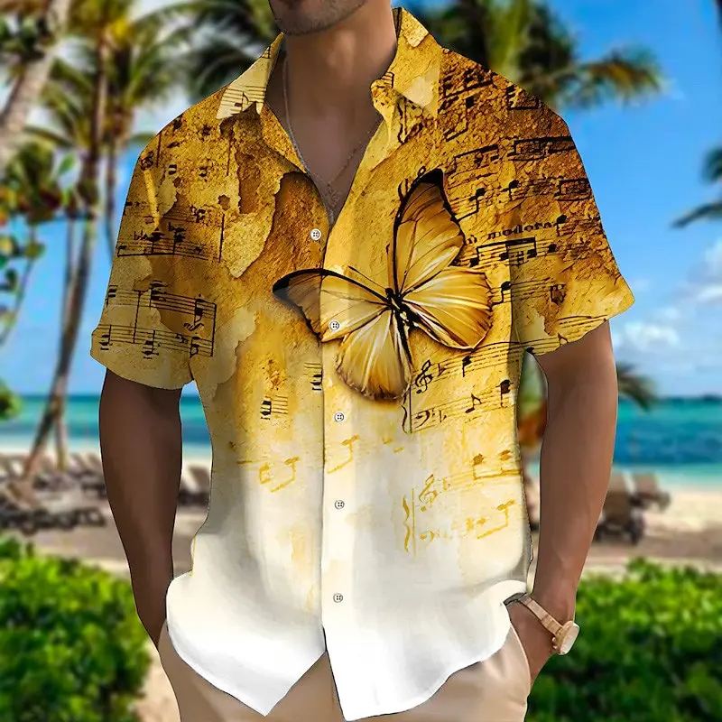 Men's Shirt Summer Hawaiian Parrot Lapel Outdoor Street Short Sleeve Fashion Comfortable Streetwear Fashion Designer Soft Breath 6