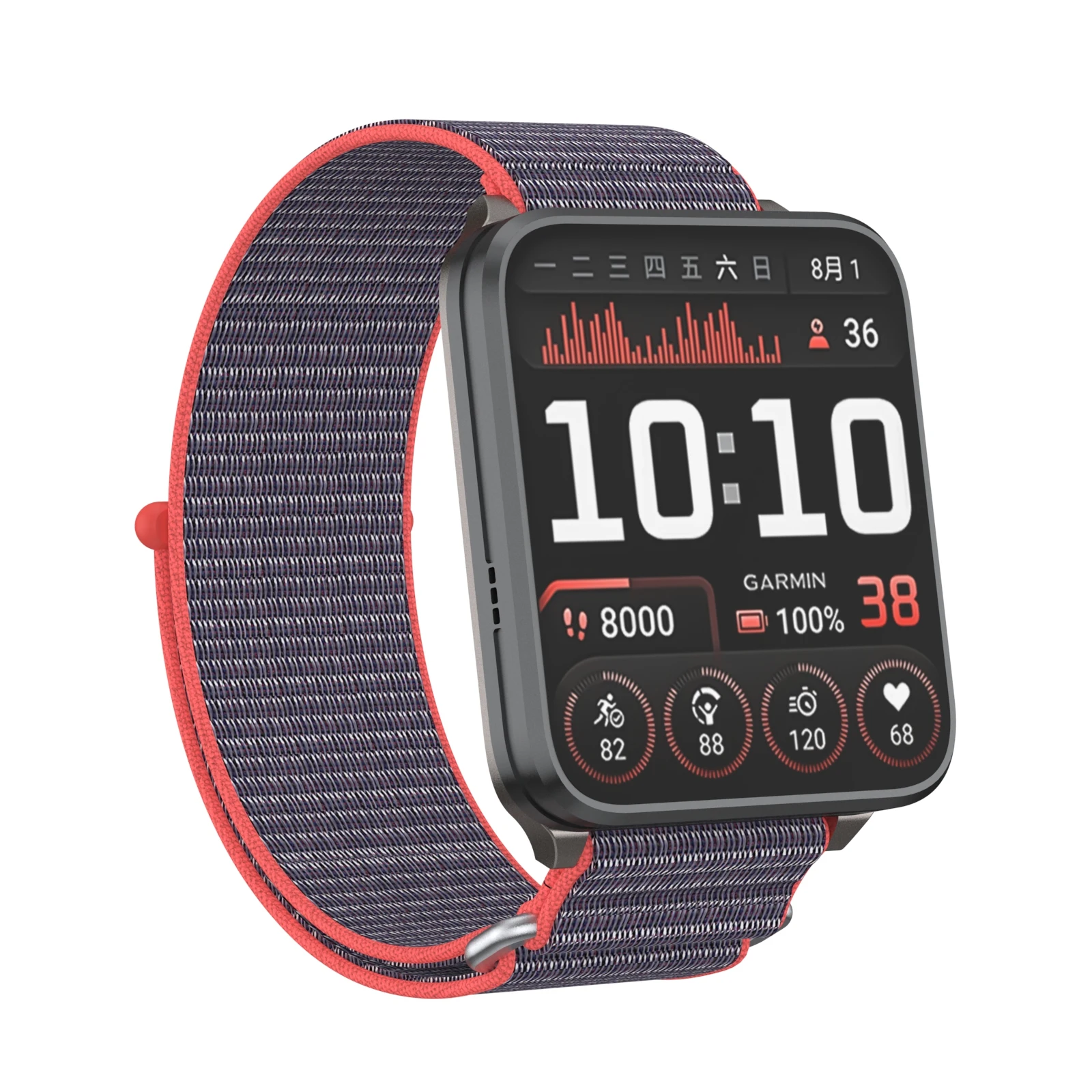 Breathable Quick-Release 24mm Nylon Loop Watch Strap