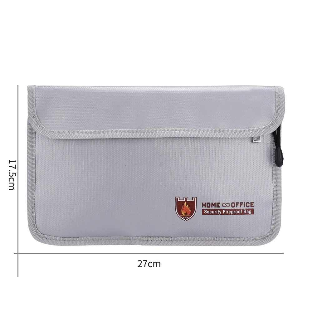 Bolsa Ignífuga Para Documentos Bolsa A Prueba De Fuego Y Agua Para Dinero O Documentos - Resistente Hasta 2000°F, Tamaño Mediano, Cierre Cremallera Bolsa Impermeable Fuego