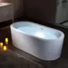 Whirlpool Water Jetted and Air Bubble Freestanding Heated Soaking Combination Bathtub Air Massage High Performance Pump 1
