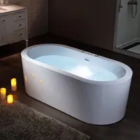 Whirlpool Water Jetted and Air Bubble Freestanding Heated Soaking Combination Bathtub Air Massage High Performance Pump 1