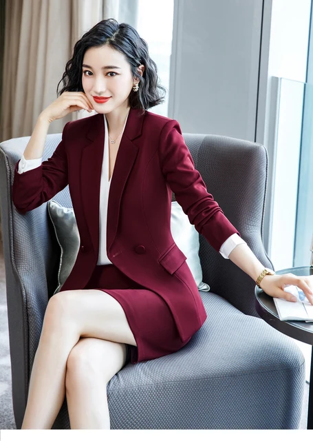 Tweedelig Pak Zakelijk Kostuum Dames Tweedelig Pak Dames