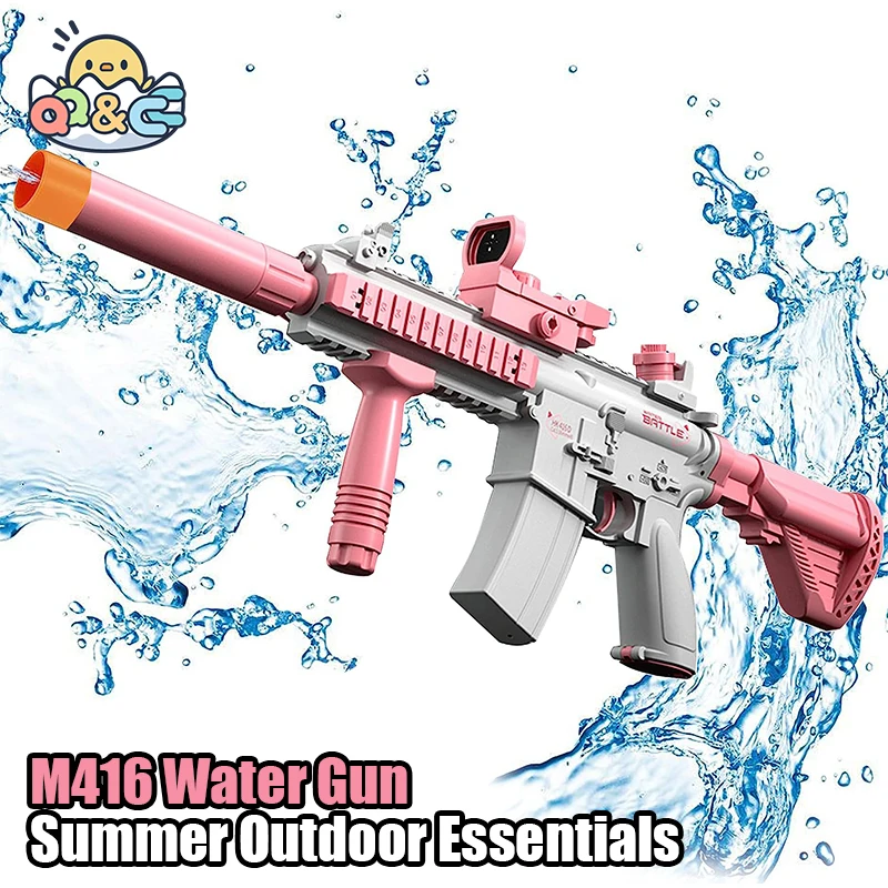 Water Pistol Electric Water Gun Launch Children Summer Fully Automatic Continuous High Pressure Guns Rechargeable Splashing Toys 3