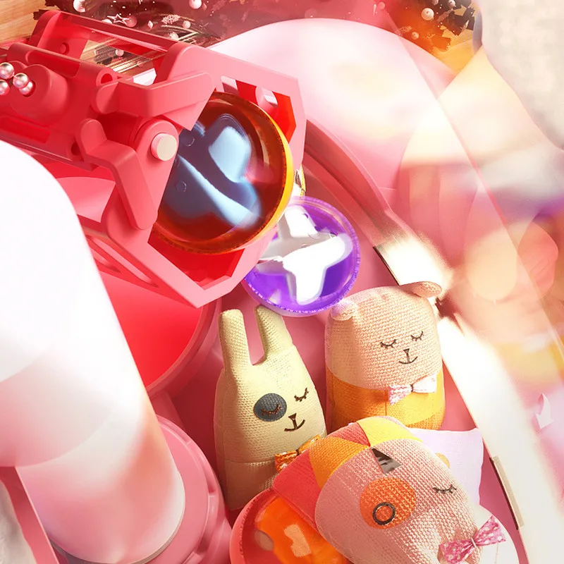 Children Mini Crane Machine Battery Automatic Coin Operated Game Claw Machines with Music Kids Birthday Gift Toys Dolls Machine 5