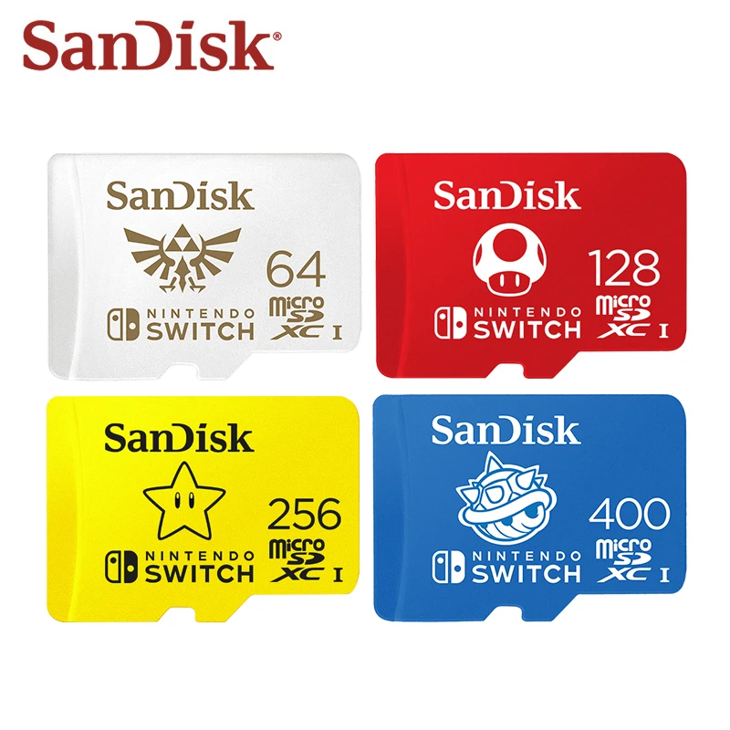 Sandisk – Carte Micro Sd Pour Nintendo Switch, 400 Go/256 Go/128 Go/uhs-i  Go, Sdxc, U3, 4k Hd, Mémoire Tf, Rouge, Bleu, Jaune, Original - Cartes  Mémoire - AliExpress