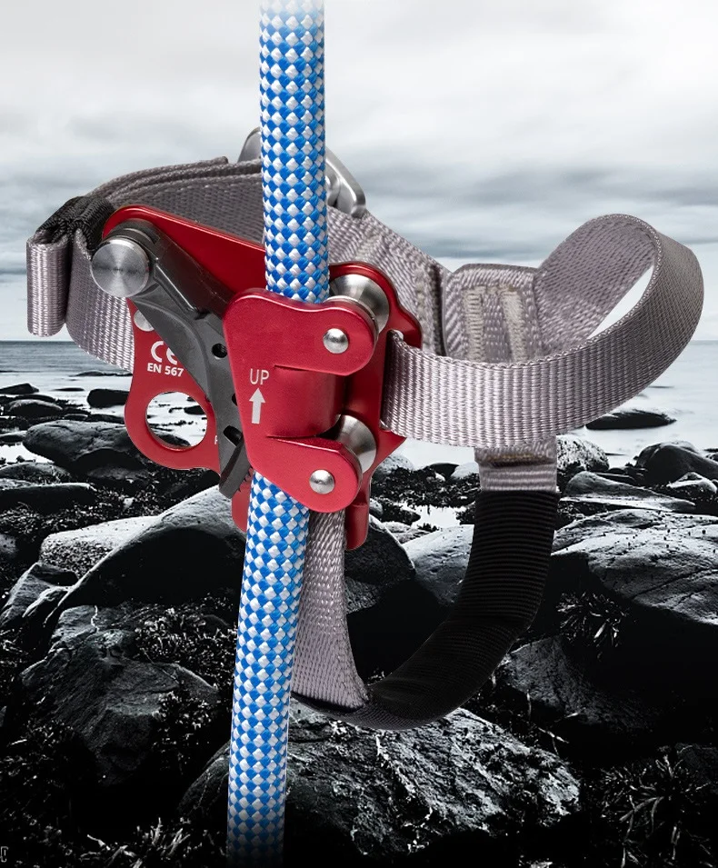 Outdoor Fuß Ascender SRT Klettern Riser Mit Pedal Gürtel Erfassen Seil Getriebe Anti Fall Off Links Rechts Fuß Ascend – Detail 1