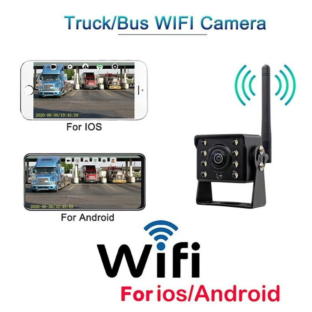 Bileeko WiFi Wireless Car Truck RV Trailer Rear View Backup Camera CCTV iOS Android