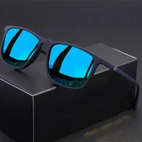 Lunettes de soleil carrées classiques pour hommes, confortables, légères, à monture noire, idéales pour les cadeaux de photographie de voyage 5