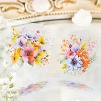 50mm*2m PET Plant Flowers tape Sticker Decorative collage Adhesive Diy Scrapbooking hand made Masking tape 2
