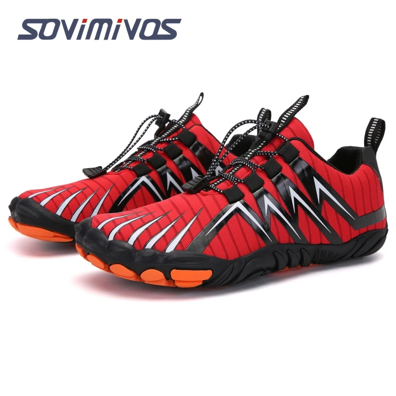 Men's Cross-Trainer Barefoot Minimalist Shoe Zero Drop Sole Wide Toe Box Aqua Shoes Five-finger Swimming Shoes