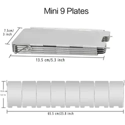 Compact Aluminum Camping Stove Windscreen - Tall Folding Outdoor Wind Shield (9 piece)