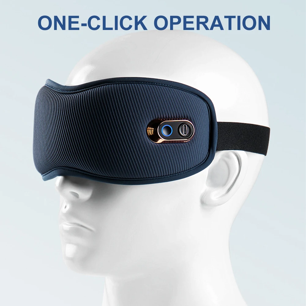 3D Sleeping Mask Heating Eyes Mask Cool Compress Relieve Eye Fatigue Electric Eye Massager Sleeping Aid Shade Improve Sleep