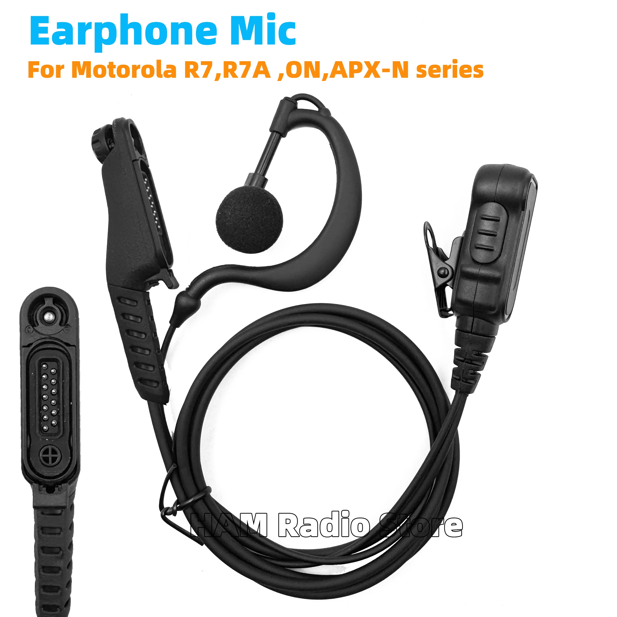 Earpiece Mic Headset For Motorola R7 R7A ION APX-N30 APX-N50 APX-N70 Two Way Radio Walkie Talkie Earphone