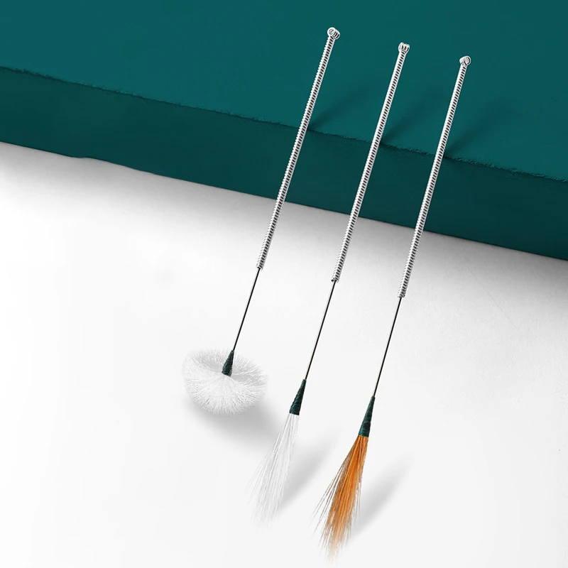 9pcs Ear Cleaning Picking Tool Household Professional Ear Spoon Goose Feather Stick Ear Digging Cleaner Stick Ear Picking Tool 3
