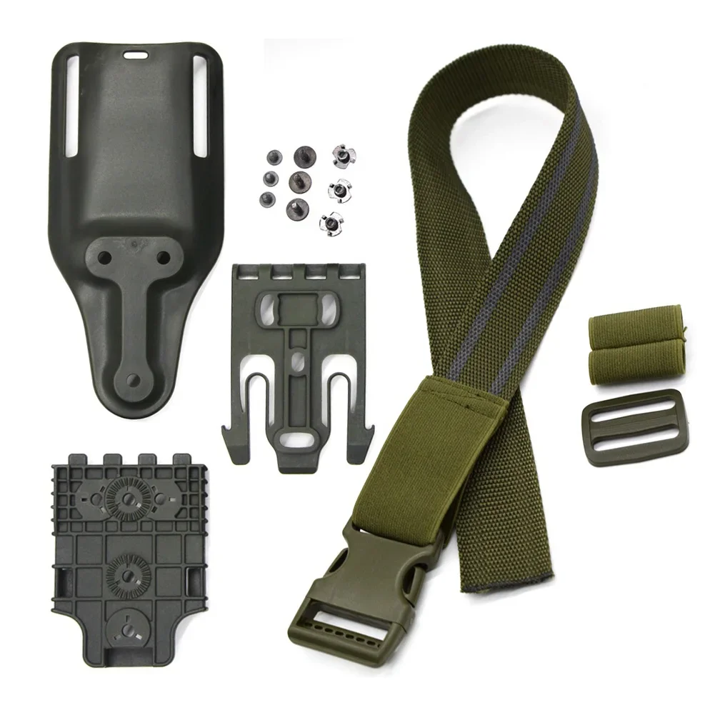 Anti-Slip Elastic Gun Holster Thigh Strap with Drop Leg Securement