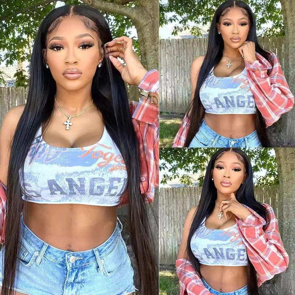Human Hair Extensions Brazilian Bone Straight 3 4 Bundles 30 Inch For Women