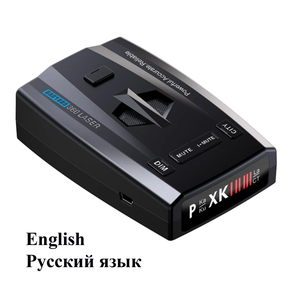 Car Detector Recorder Anti Laser Rad Detector RAD-1000 Plush Voice Alert Warning Full Band X K Ka Ku English Russian Voice