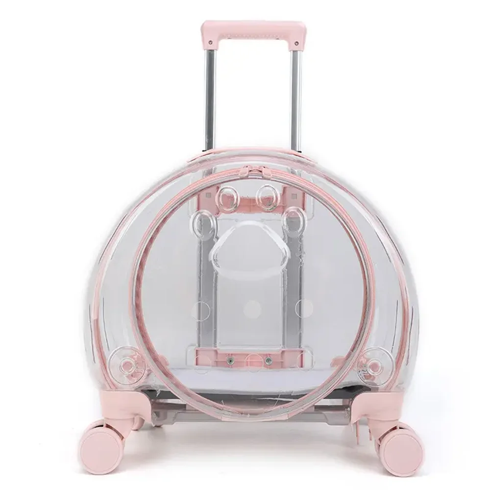 

Fully Transparent Pet Outing Bag Pet Trolley Case Portable Cat Capsule Travel Carrier Disabled Dog Outing Aid Mobility Scooter