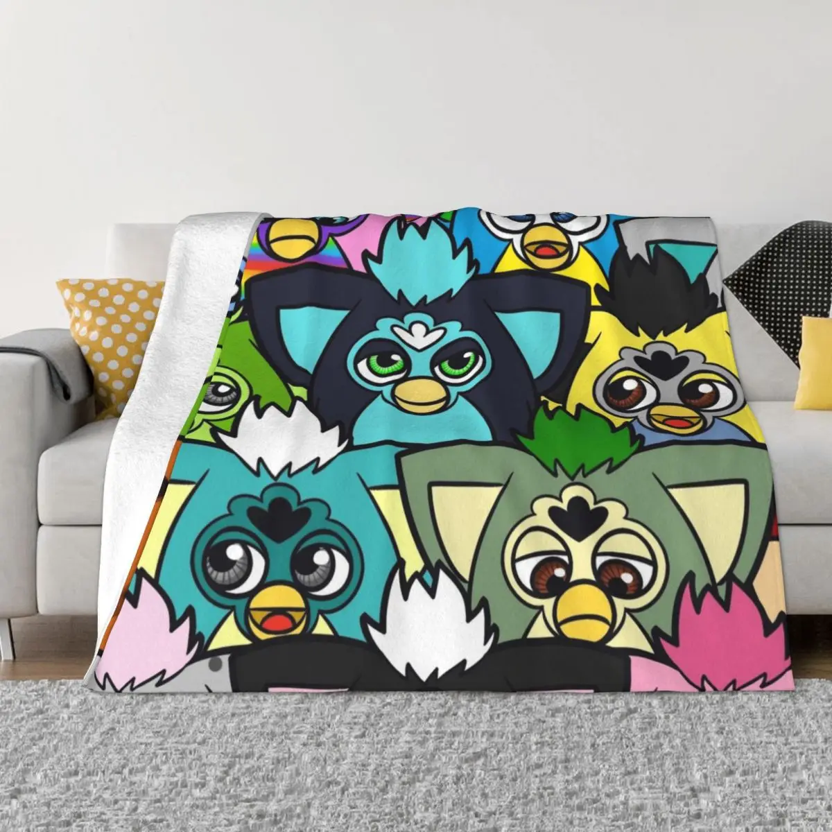 Furby Army Throw Coperta Divano Coperte Divano Divano Coperta Coperte Sottili