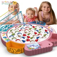 Kids Fishing Play for Children Electric Fishing Toy Have Music Spinning Game Fish Rod Education Baby Parent-child Gifts 1
