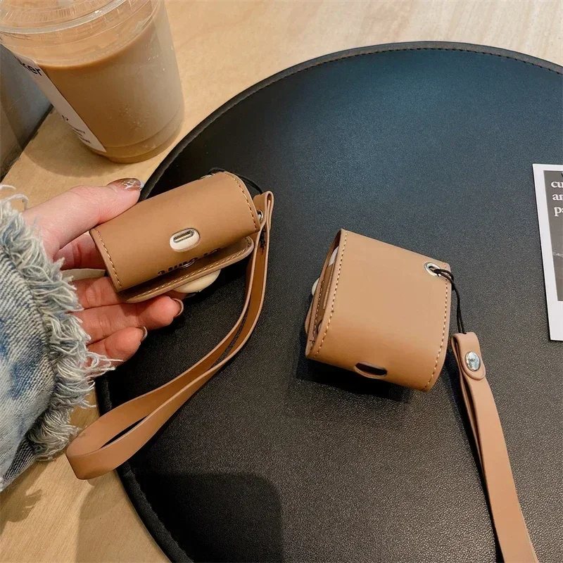 Cute 3D Cartoon Leather Headmaster Dog Suitable for Apple Airpods 1/2 3 4 Pro/Pro2 Bluetooth Earphone Leather Cover Protection