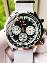  1963 Watch Pilot Panda Dial Flight Aviation Tough Guy Wristwatch Quartz Personality Sports Male Clock Retro 1963 Chronograph 