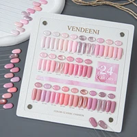 Collection de vernis gel rose Vendeeni à haute pigmentation, 24 couleurs, 15 ml, gel UV, sans TPO, sans HEMA, ensemble de vernis à ongles en gel personnalisé OEM 5