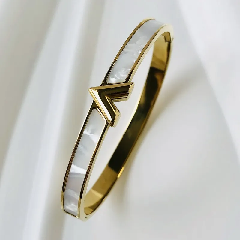 New Design Zircon inlaid Bracelets & Bangles for Women Gold Silver Color Stainless Steel Waterproof Luxury Brand Jewelry Gifts bangle bracelet stainless steel bracelet zircon bracelet