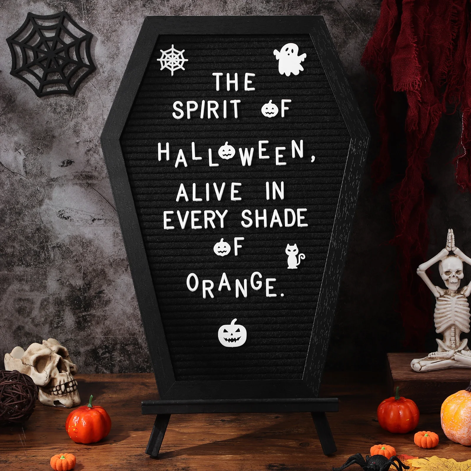 할로윈 장식 메시지 보드 편리한 메모 나무 프레임 편지 관 보드 장식 사무실