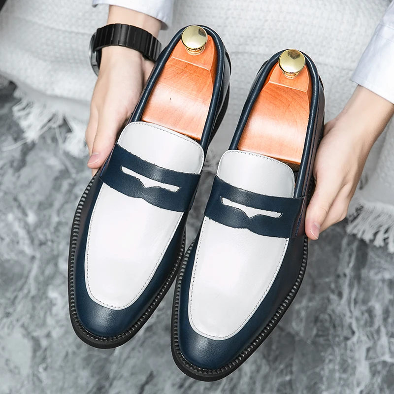 

Plus Size 38-46 Mens Slip-on Shoes Casual Peas Shoes Men Walking Business Loafers Breathable Comfortable Shoes Daily Dress Shoe
