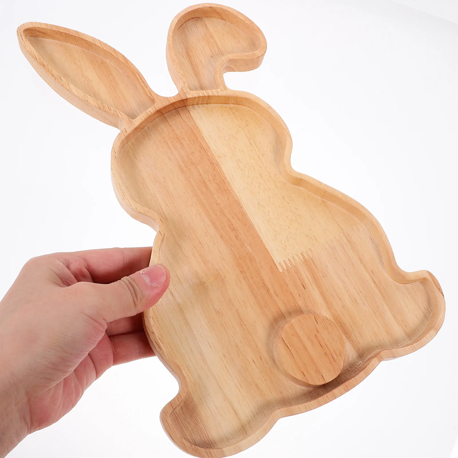 Easter Farmhouse Fruit Holder Decorative Bunny Tray Wood Dessert Cupcake Serving Plate Easter Bunny Plate 2