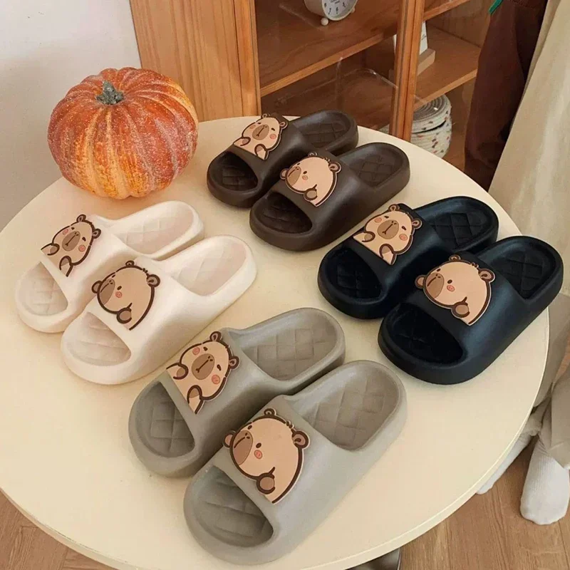 Zapatilla de capibara para mujer, bonitas sandalias de nube