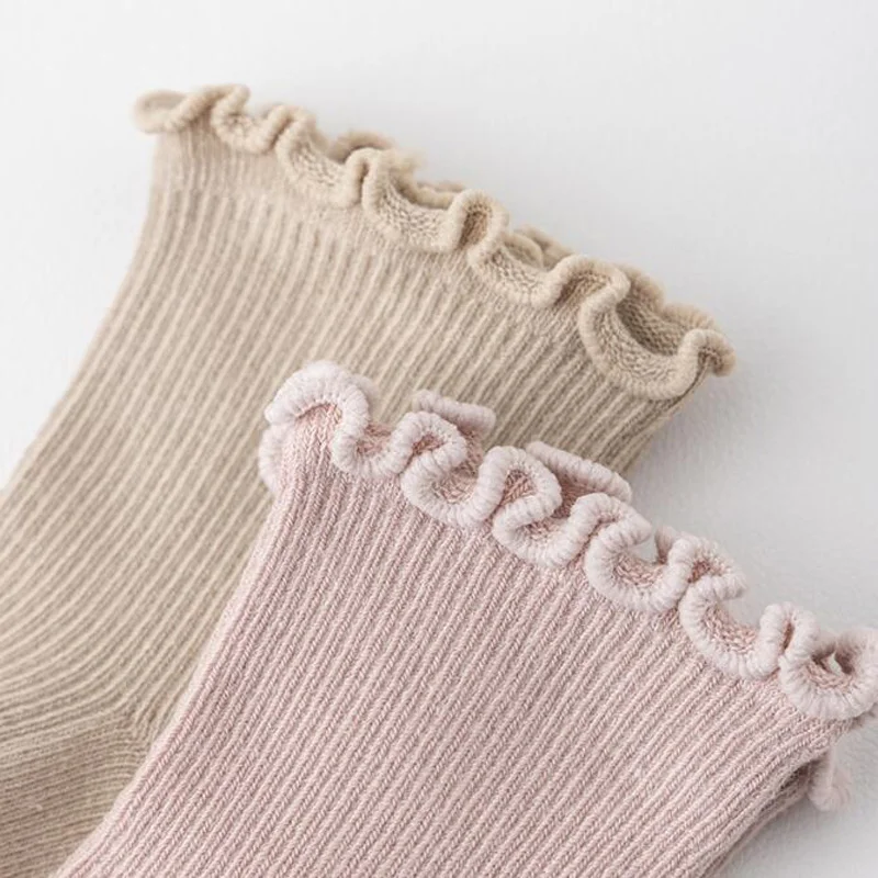 3Pair/lot New Boys and Girls Solid Color Baby Socks 2