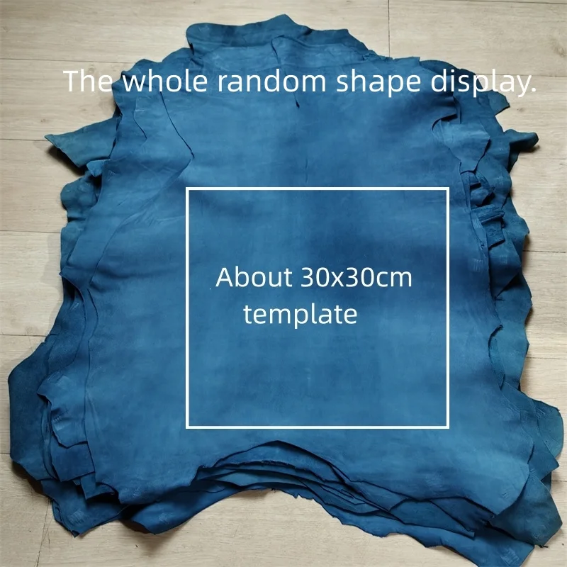 Peacock Blue & Light Cyan Premium Sheepskin Leather