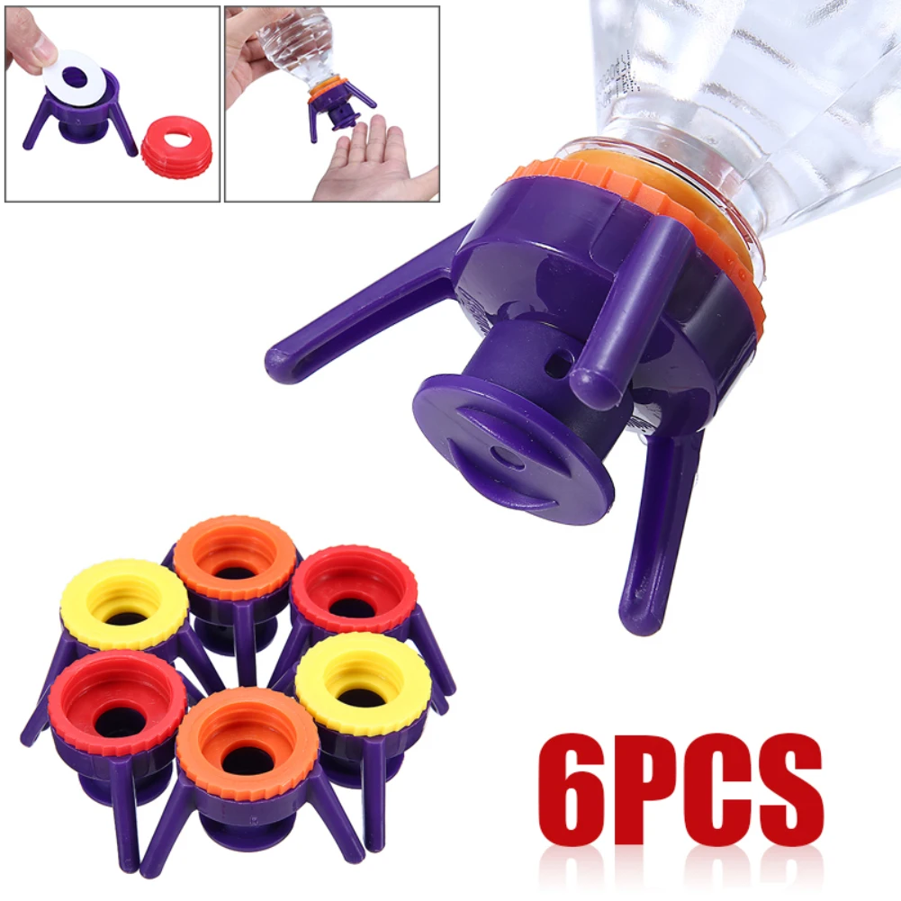 

6/3pcs Inverted Bottle Cap No Leakage Shower Gel Shampoo Inverted Bottle Cap No Waste Liquid Lid Bottle Upside Down Bracket