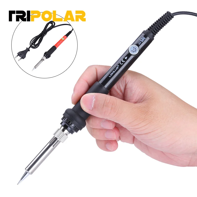 

60wadjustable temperature soldering iron electric soldering iron tool temperature adjustable soldering iron tip/bracket/tin wire