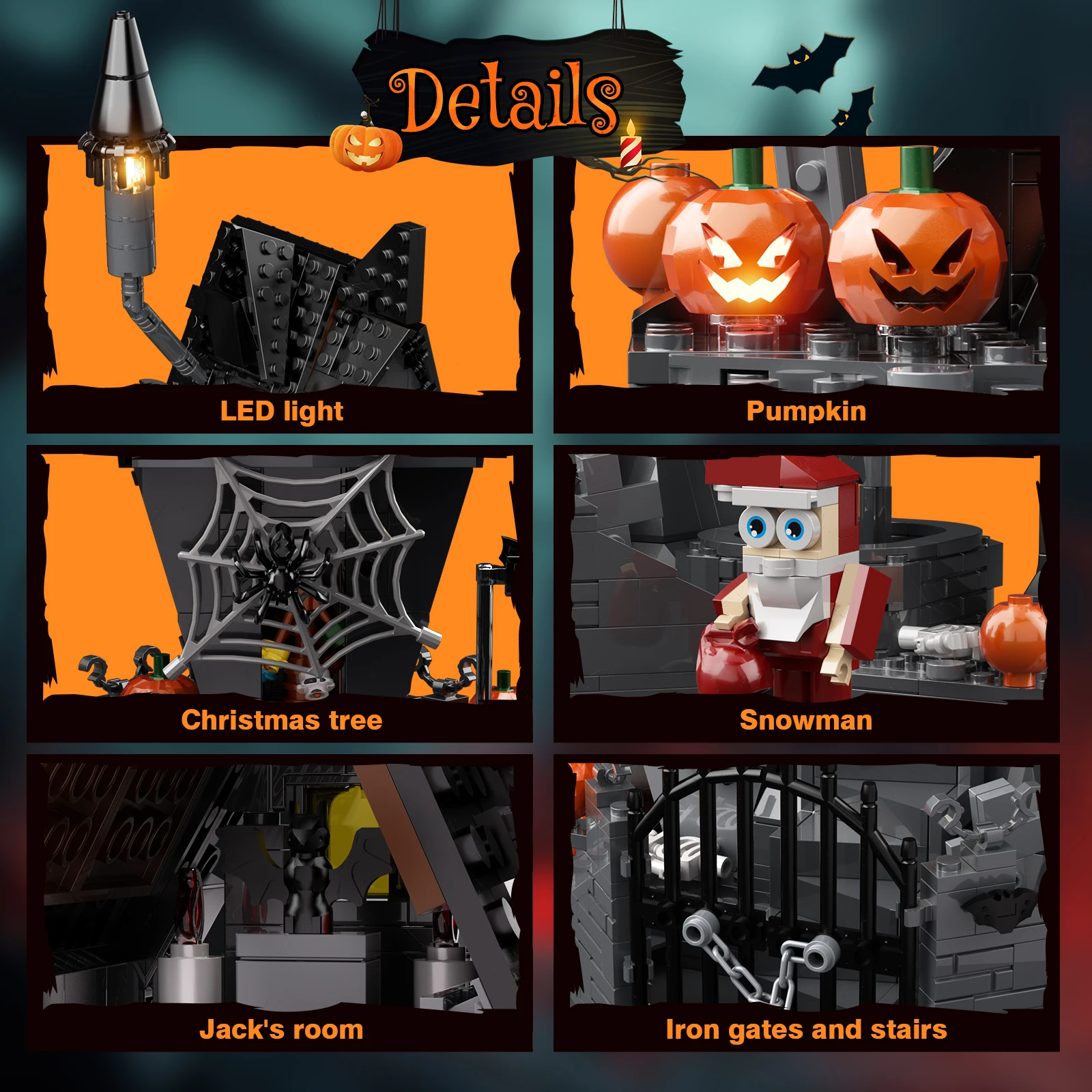 thumbnail image 2 of Salem Witch Resin Burning Halloween Haunted Mansion House Log Cabin Incense Burner With Smoking Chimney 2 of 13