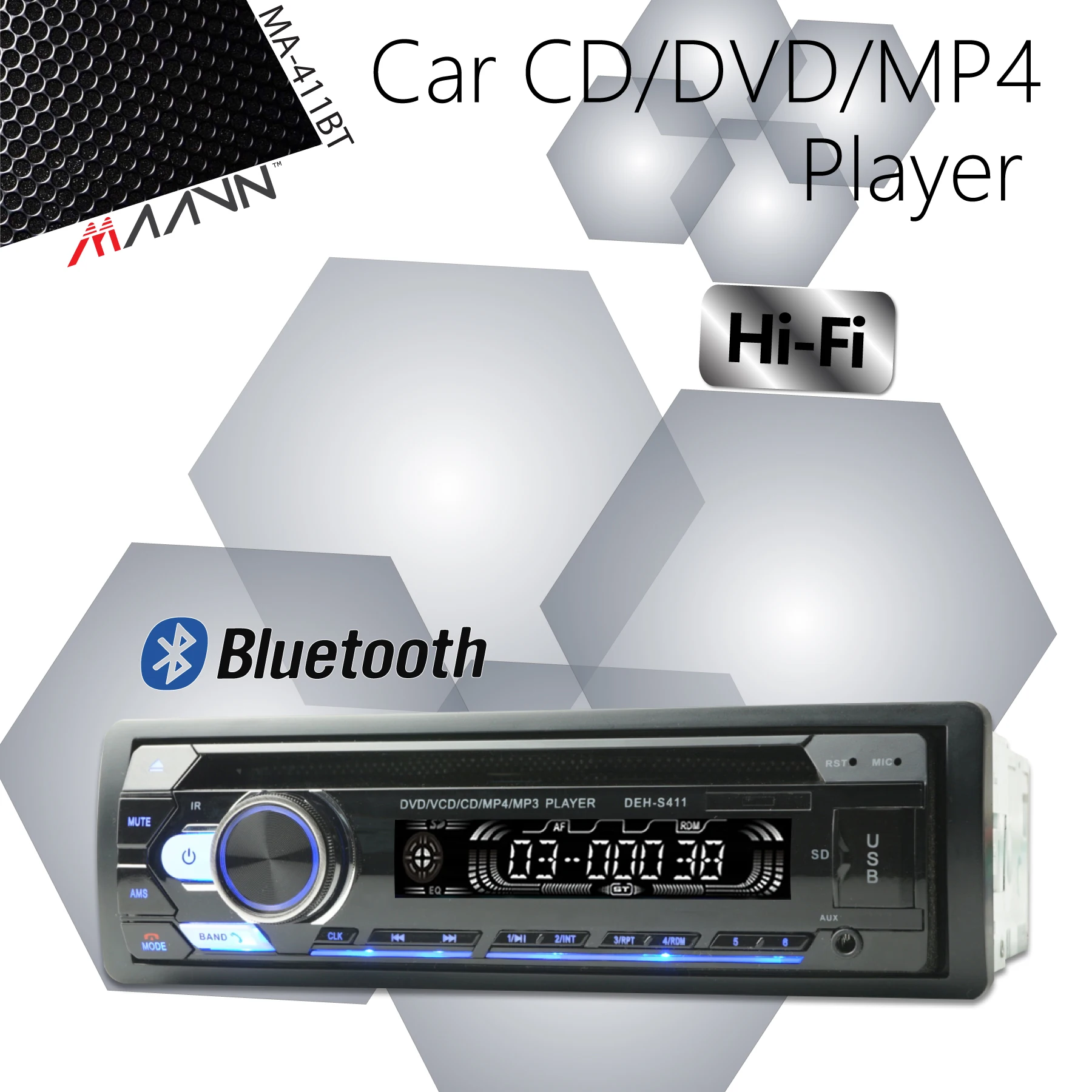 1Din CDVD USB/TF In Dash Radio Receiver Bluetooth Player For Volkwagon Peugeot Citroen Seat Fiat Toyota Honda Nissan Ford car radio car cd player