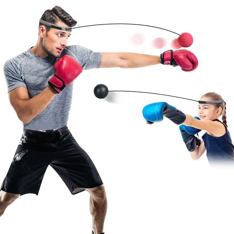 Boxing Reflex Ball Head-mounted PU Punch Ball MMA Sanda Training Hand Eye Reaction Gym Sandbag Muay Thai Boxeo Fitness Equipment head mounted speed ball boxing speed ball boxing reaction ball