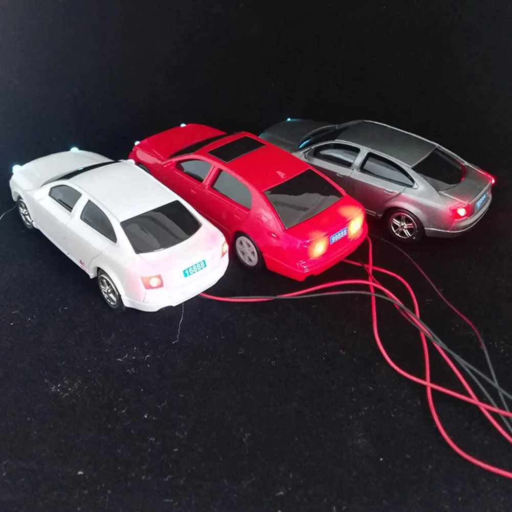 10Pcs Color Model Car Can Light Up N Scale Model Railway Scene Street Layout Building & Construction Toy Model Building 2