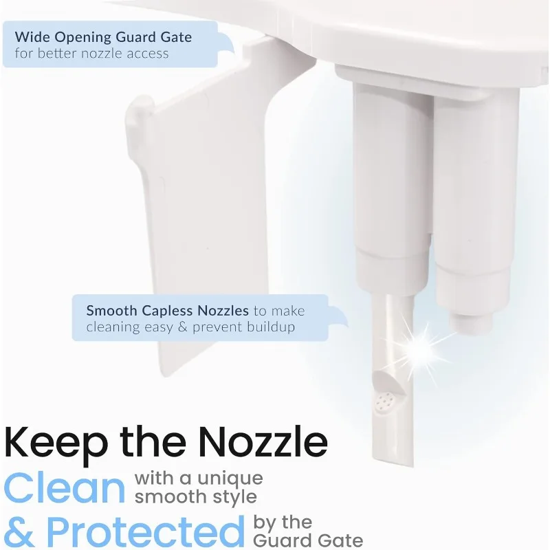 NEO 185 Plus Patented Bidet Attachment Toilet Seat Innovative Hinges Clean Slide-in Easy Install Advanced 360&deg;