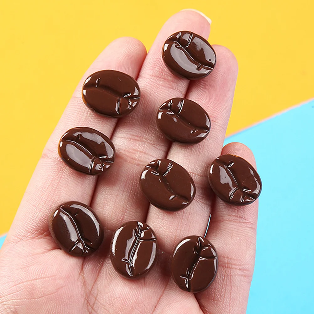 

Реалистичная модель кофейных зерен, модель еды, модель для аксессуаров, 20 шт.