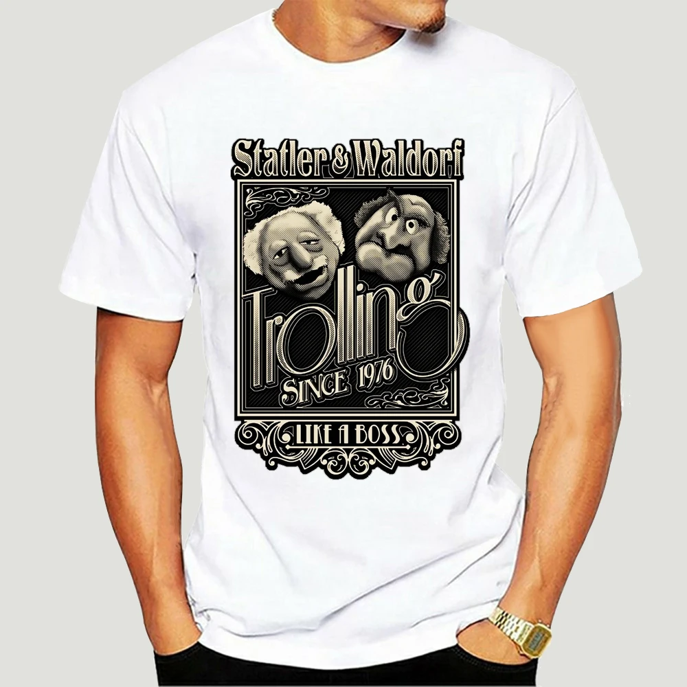 Vintage Show Muppet Statler Waldorf T Shirt Uomo High-Q T-Shirt Con Stampa Grafica Girocollo S-6Xl Cotone Di Qualità Camiseta 5311X