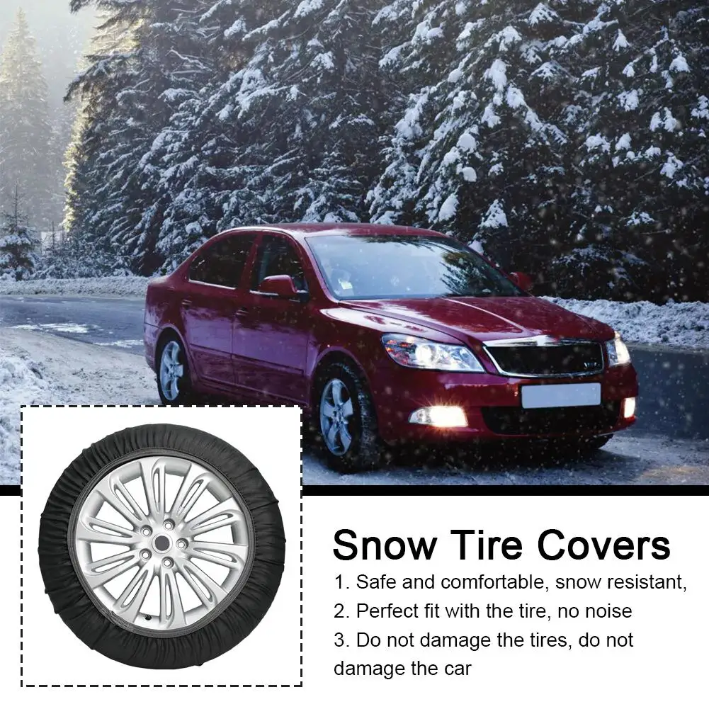 Car Tire Snow Socks Wheel Tyre Off-road Tires Winter Cars Wheel Socks Suitable For Out Of City And In City Easy Assembly U5W1