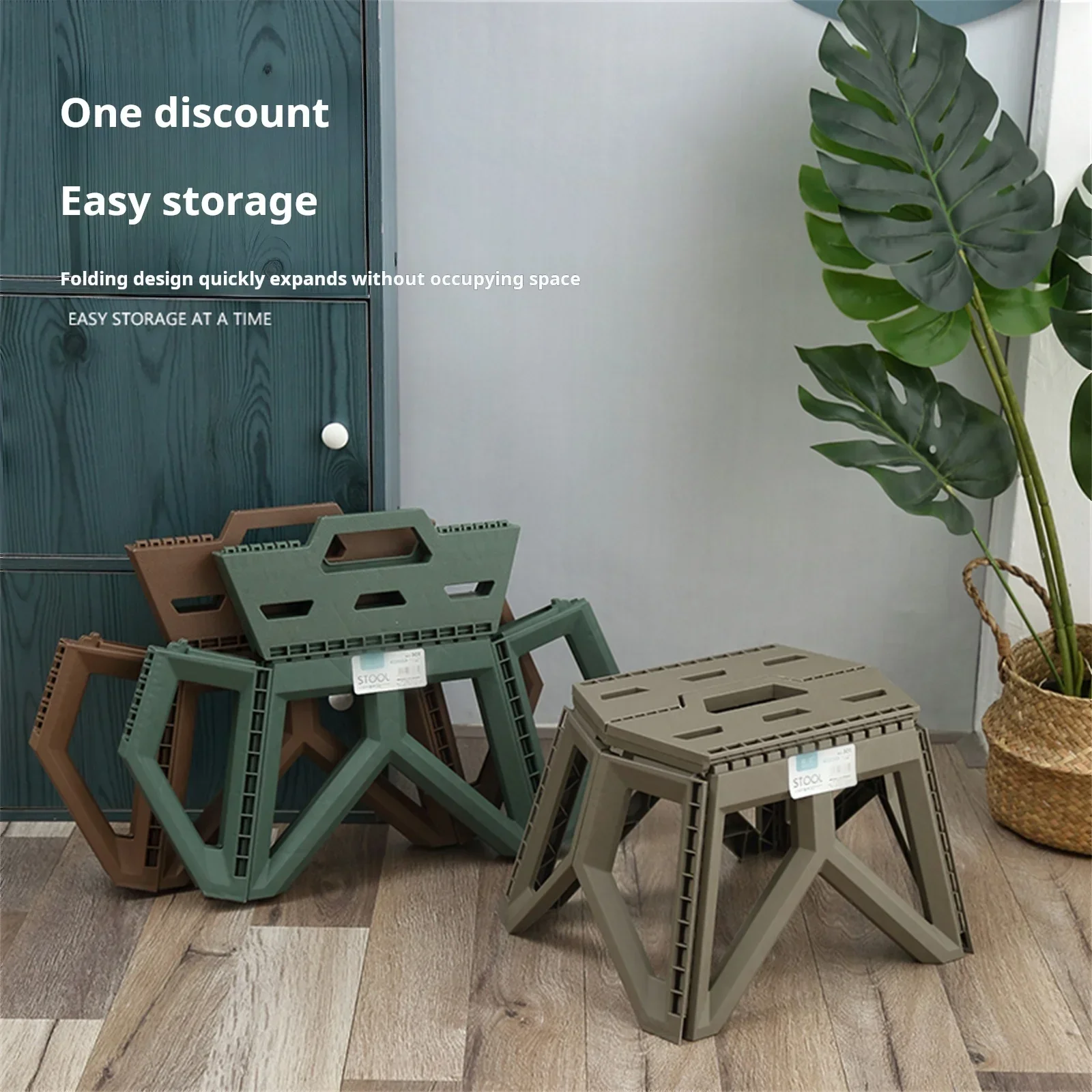 Outdoor Small Stool Portable Folding Stool High Load Bearing Durable Small Chair Fishing Beach Camping