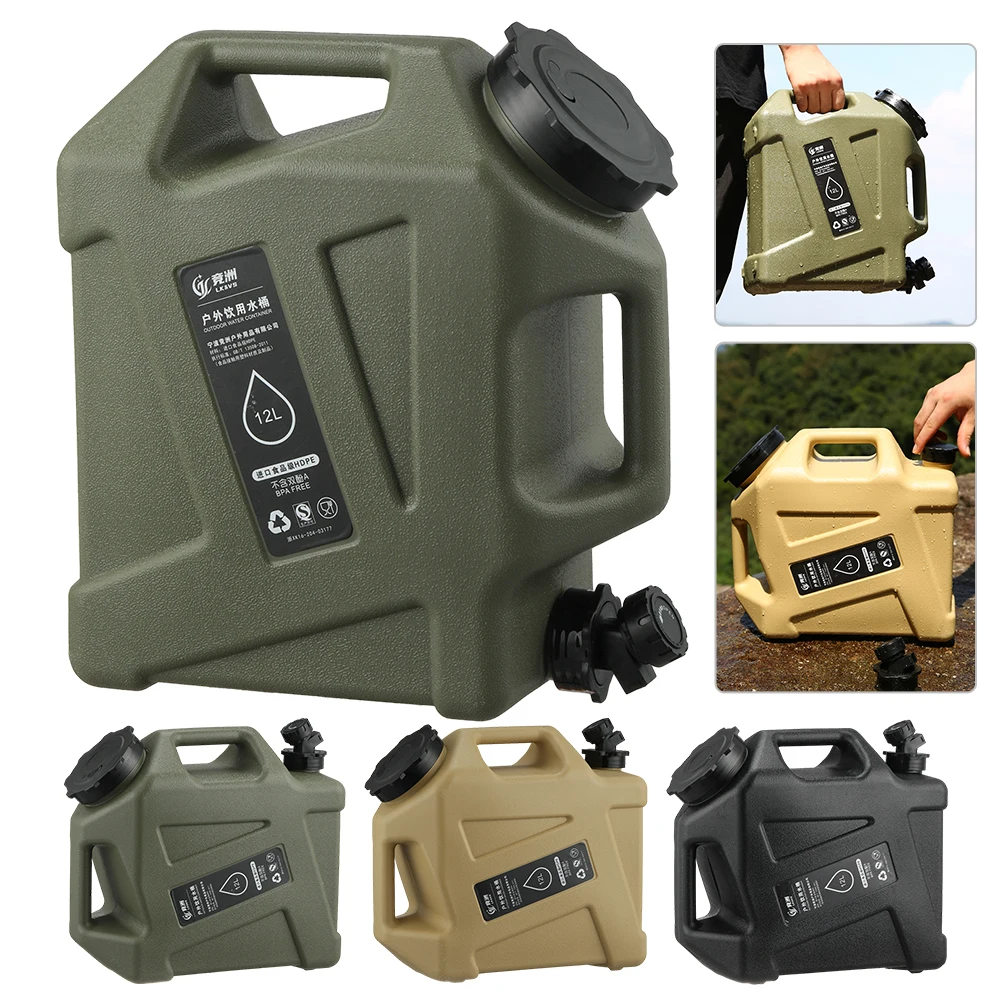 12L Camping Water Container No Leakage Water Storage Container Portable Large Capacity Outdoor Hiking Accessories 3
