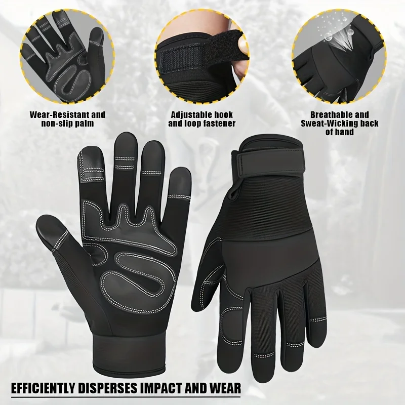 Touchscreen Ultra-Soft Lightweight Outdoor Utility Gloves for Mechanics & Gardening