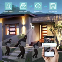 4MP WIFI caméra IP 3G 4G carte SIM PTZ 4MP caméras de Surveillance vidéo extérieure double objectif ZOOM alarme couleur nuit Camhipro App 6